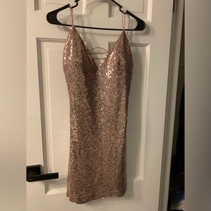 Lulus Pink Sequin Dress